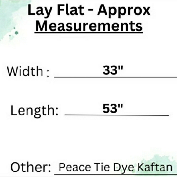 Kaftan Dress Tie Dye Peace Maxi Cover Up 1X ✌️NEW - Picture 8 of 10